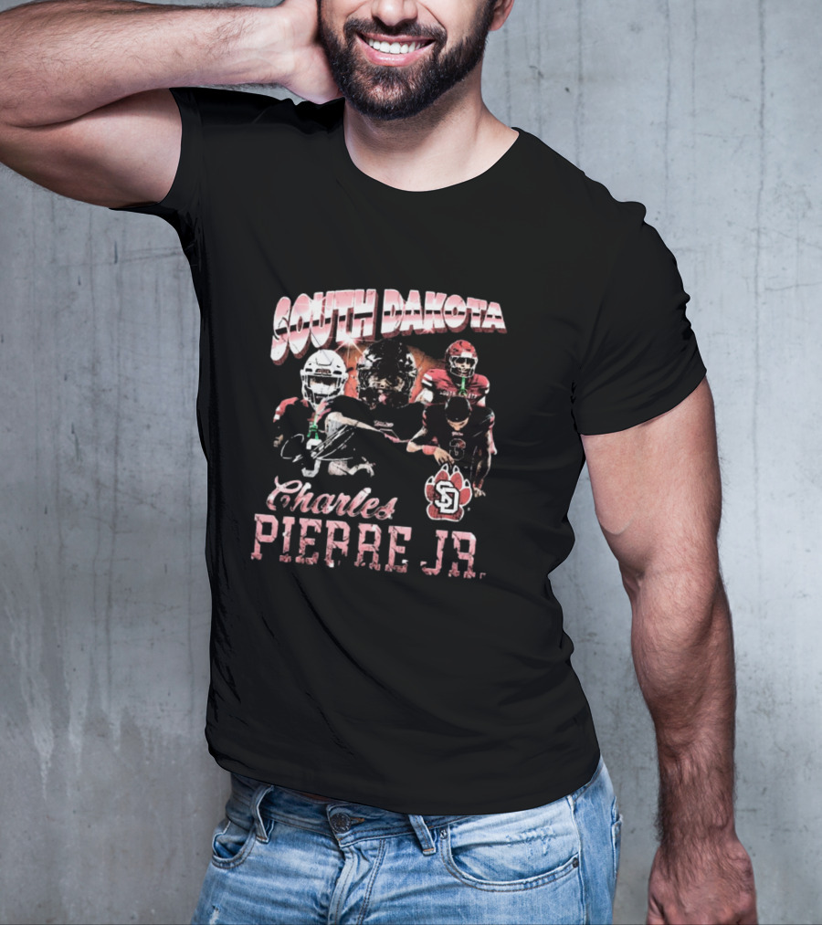 South Dakota Charles Pierre Jr. 90s Football Legacy T-Shirt