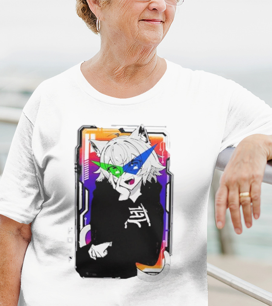 Elasticdroid Gamersupps Anime Cat Ears Cyberpunk T-Shirt