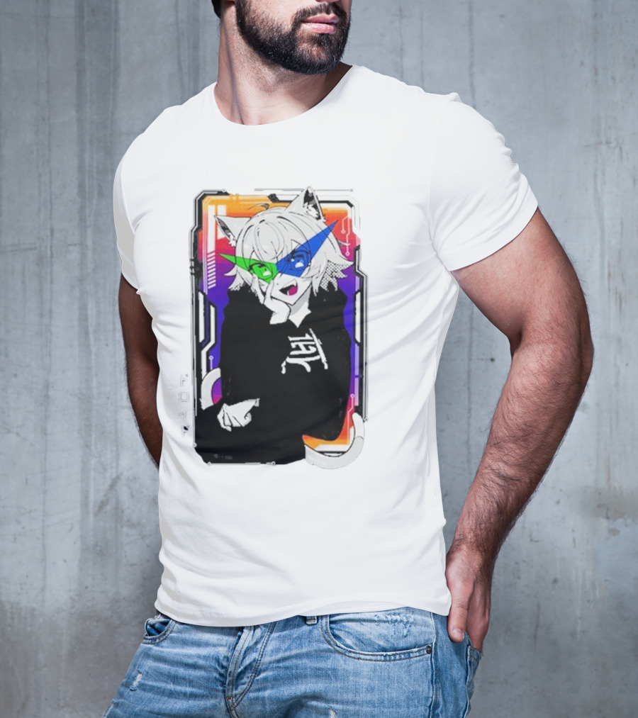 Elasticdroid Gamersupps Anime Cat Ears Cyberpunk T-Shirt