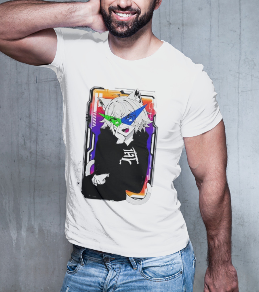 Elasticdroid Gamersupps Anime Cat Ears Cyberpunk T-Shirt