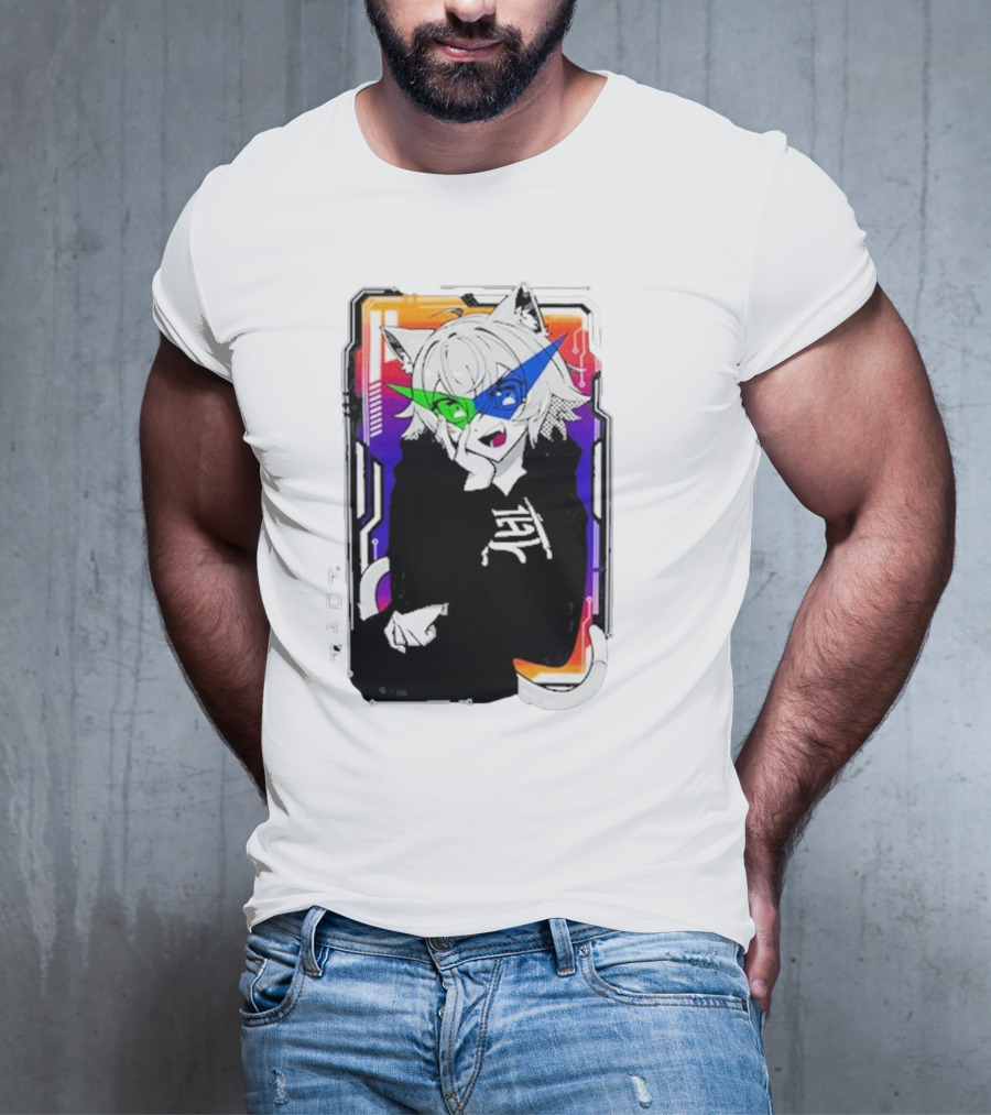 Elasticdroid Gamersupps Anime Cat Ears Cyberpunk T-Shirt