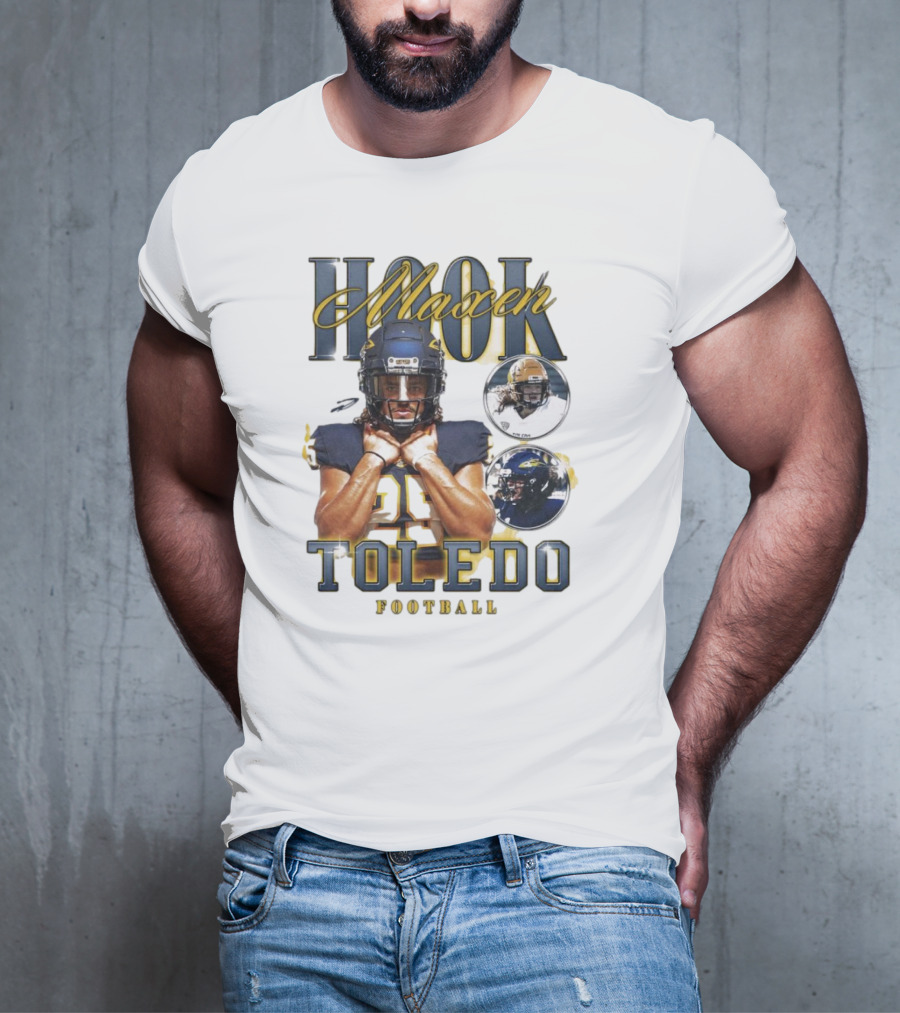 Maxen Hook Toledo Rockets Football Player Action Montage T-Shirt
