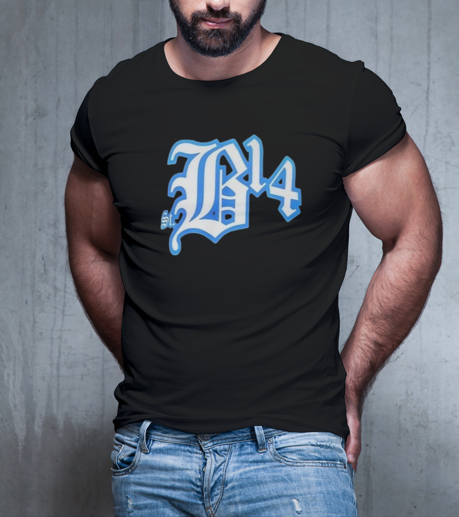 Amon-Ra St Brown Detroit B14 St. Iconic Blue Font T-Shirt