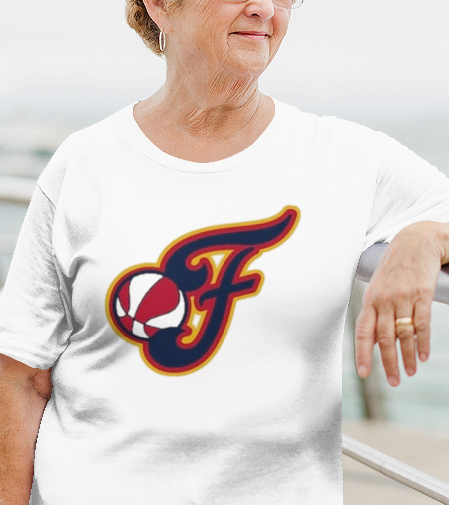 Youth Indiana Fever F Logo Basketball Grey T-Shirt