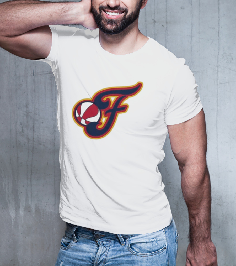 Youth Indiana Fever F Logo Basketball Grey T-Shirt