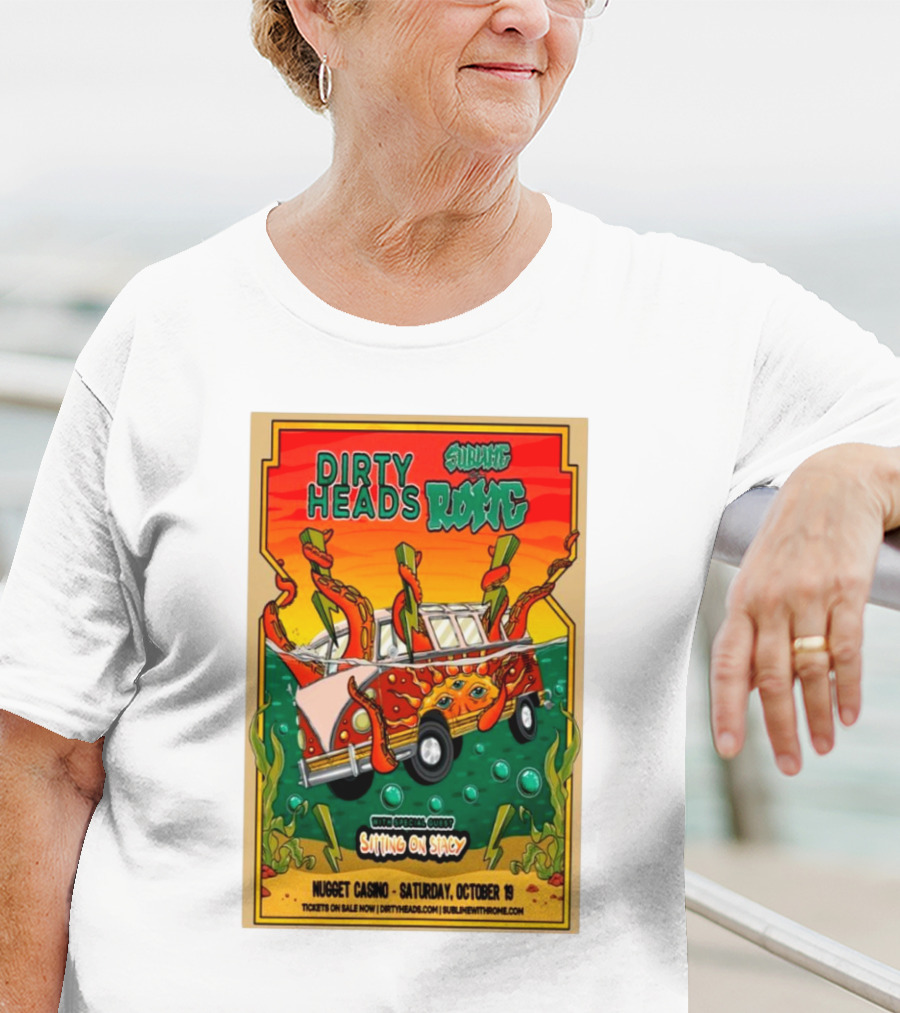 Dirty Heads Sublime Rome Nugget Casino October 19 Sitting On Stacy Tour T-Shirt