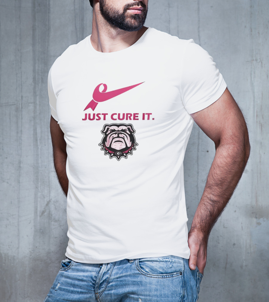Georgia Bulldogs Just Cure It Pink Ribbon T-Shirt