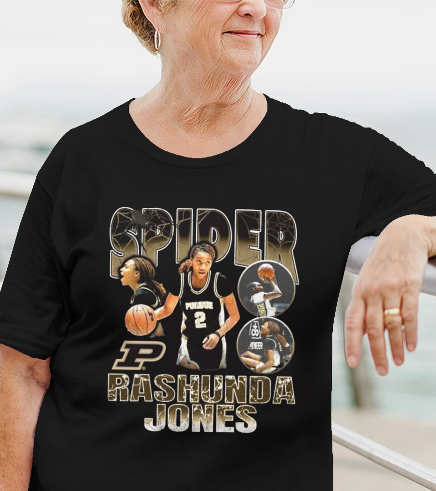 Spider Rashunda Jones Purdue Boilermakers P Basketball T-Shirt