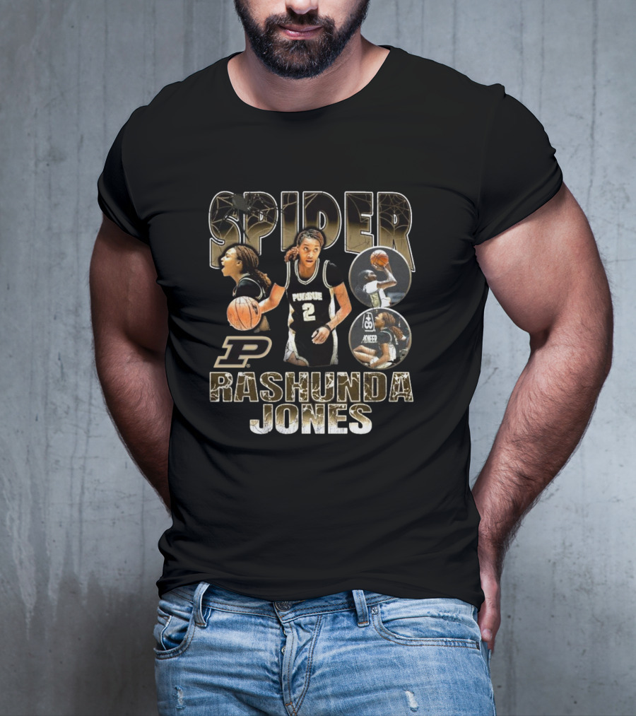 Spider Rashunda Jones Purdue Boilermakers P Basketball T-Shirt