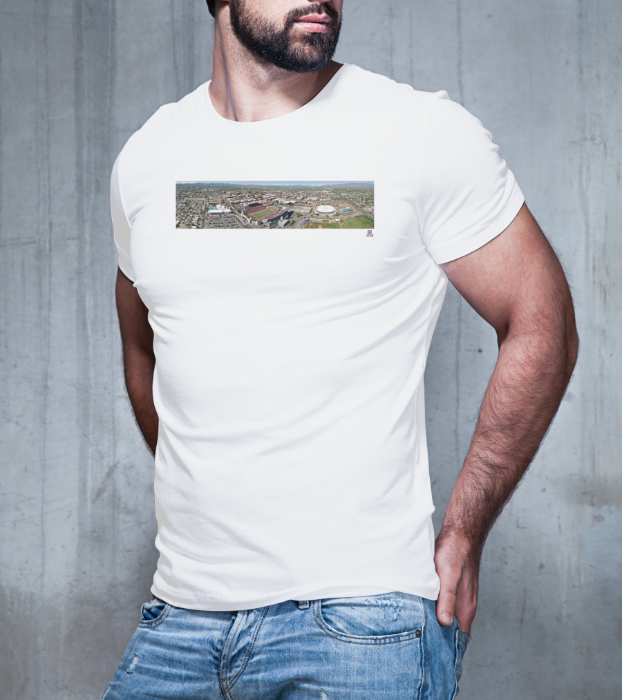 University Of Arizona Aerial Panoramic Stadium Landscape T-Shirt