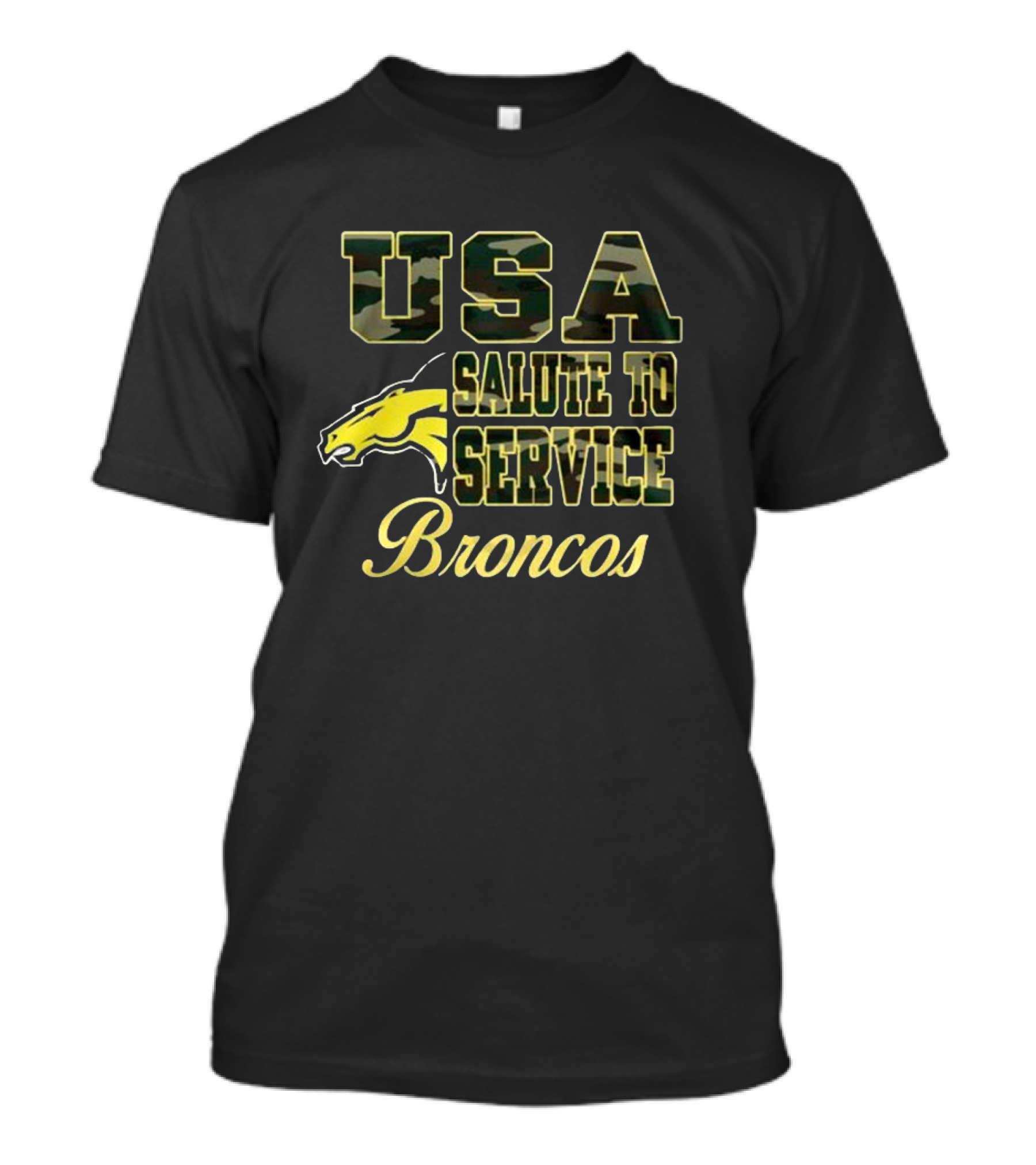 USA Salute To Service Broncos Camo Edition T-Shirt
