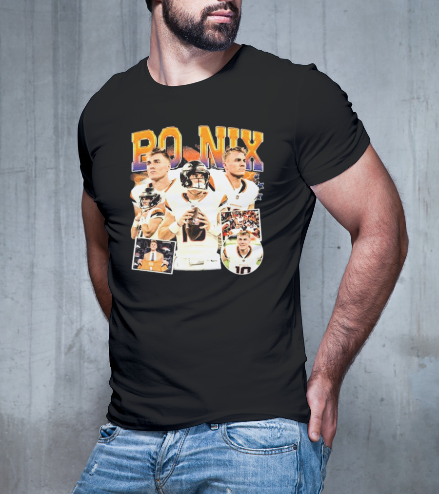 Bo Nix Denver Broncos NFL Vintage Football American T-Shirt
