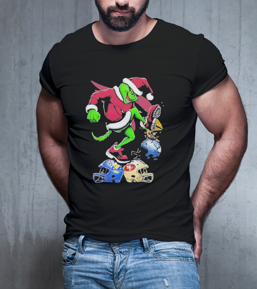 Christmas Grinch Arizona Cardinals Dominating NFL T-Shirt