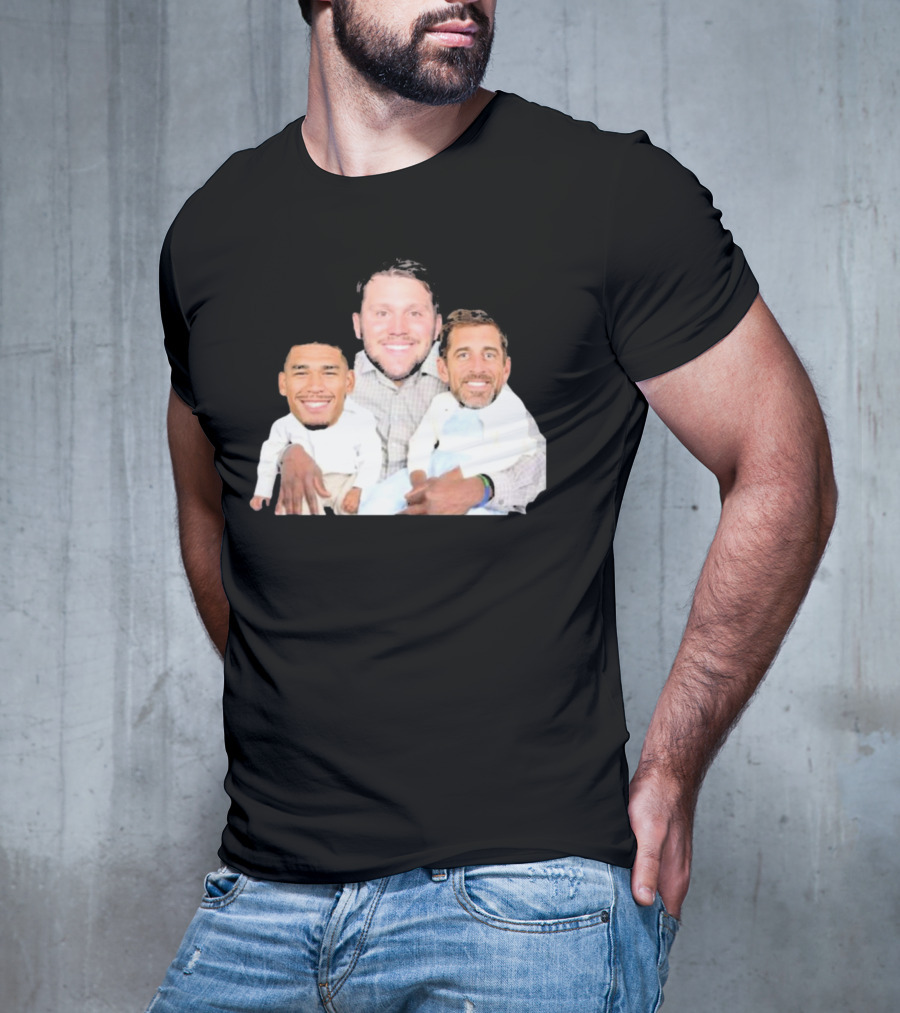 Josh Allen Allen Lazard Holding Son Daughter Aaron Rodgers T-Shirt