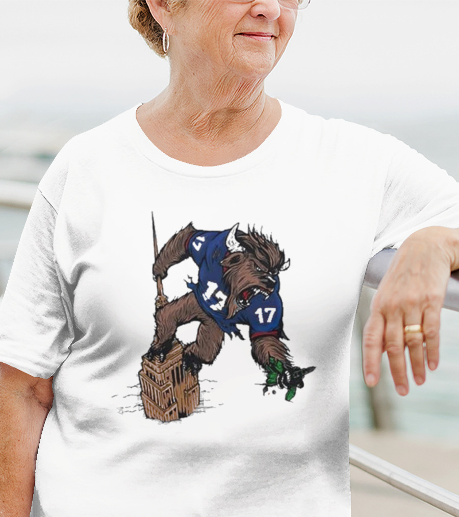 Josh Allen Buffalo Bills 17 Dominates New York Jets On Empire State Building Beast Mode T-Shirt
