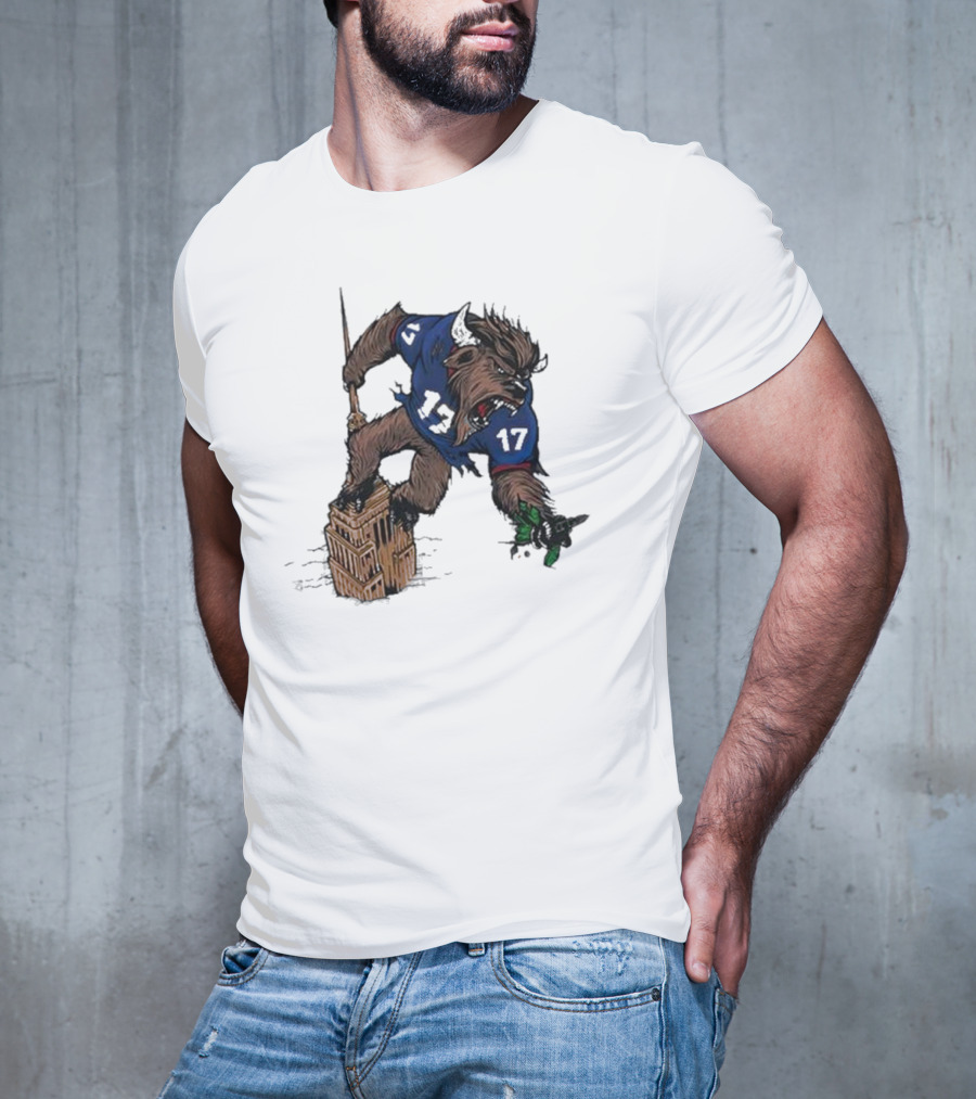 Josh Allen Buffalo Bills 17 Dominates New York Jets On Empire State Building Beast Mode T-Shirt