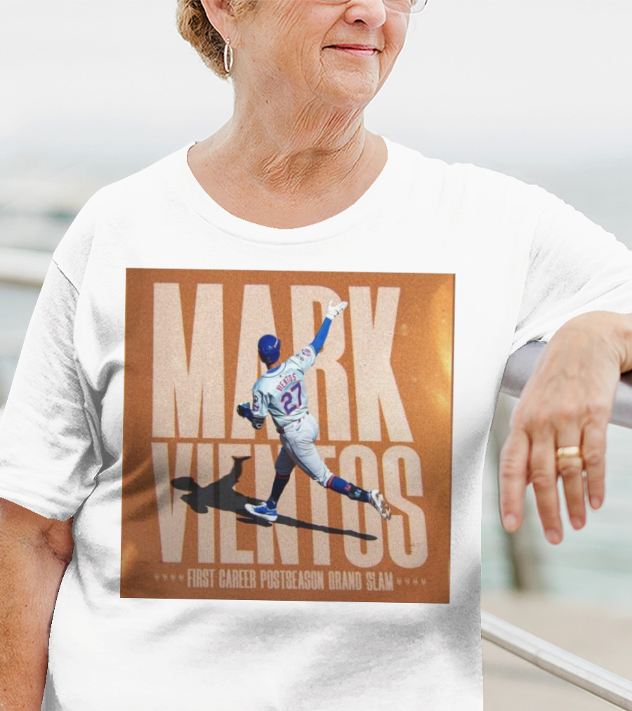 Mark Vientos New York Mets First Career Postseason Grand Slam Baseball Player Action T-Shirt