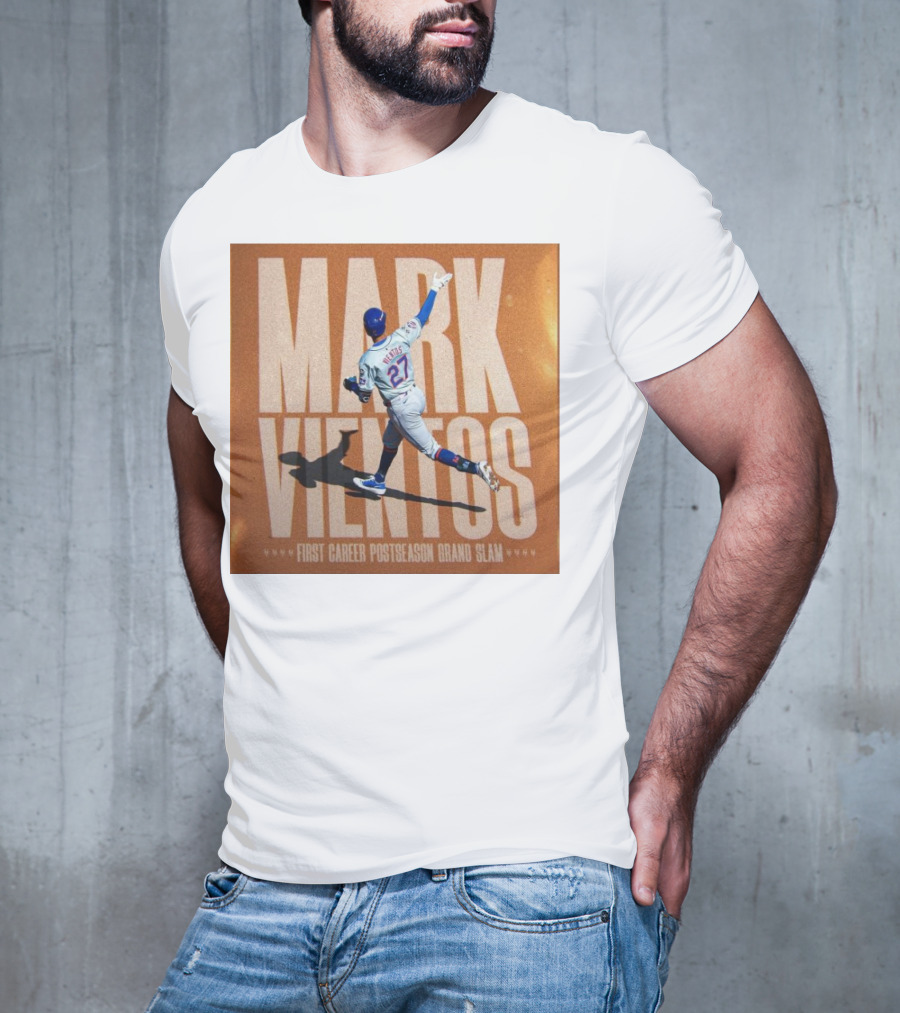 Mark Vientos New York Mets First Career Postseason Grand Slam Baseball Player Action T-Shirt