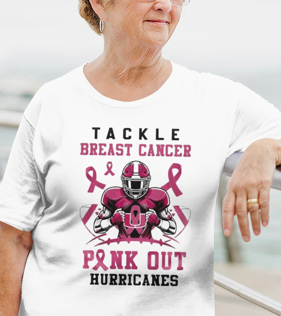 Tackle Breast Cancer Pink Out Hurricanes T-Shirt