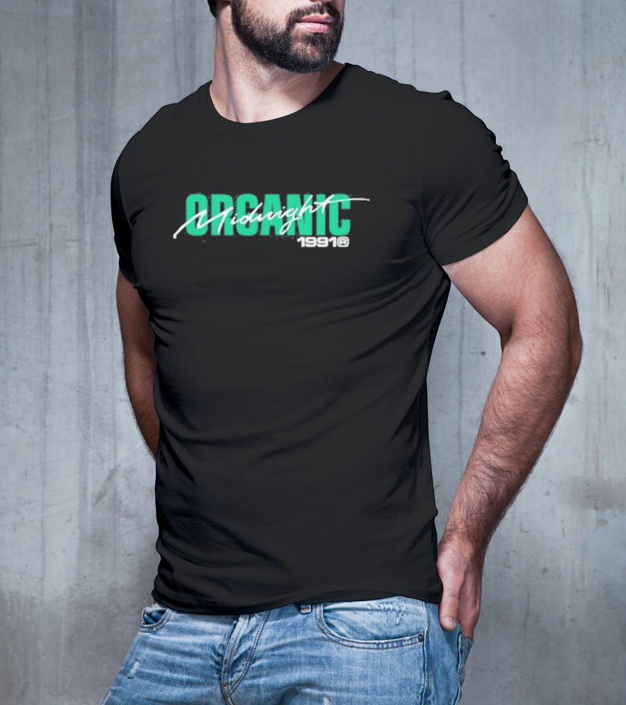 Midnight Organic 1991 Bold Script Emphasis T-Shirt