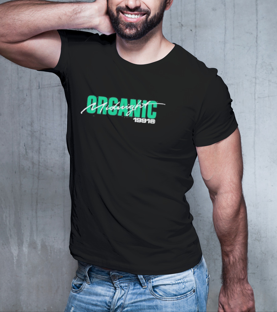 Midnight Organic 1991 Bold Script Emphasis T-Shirt