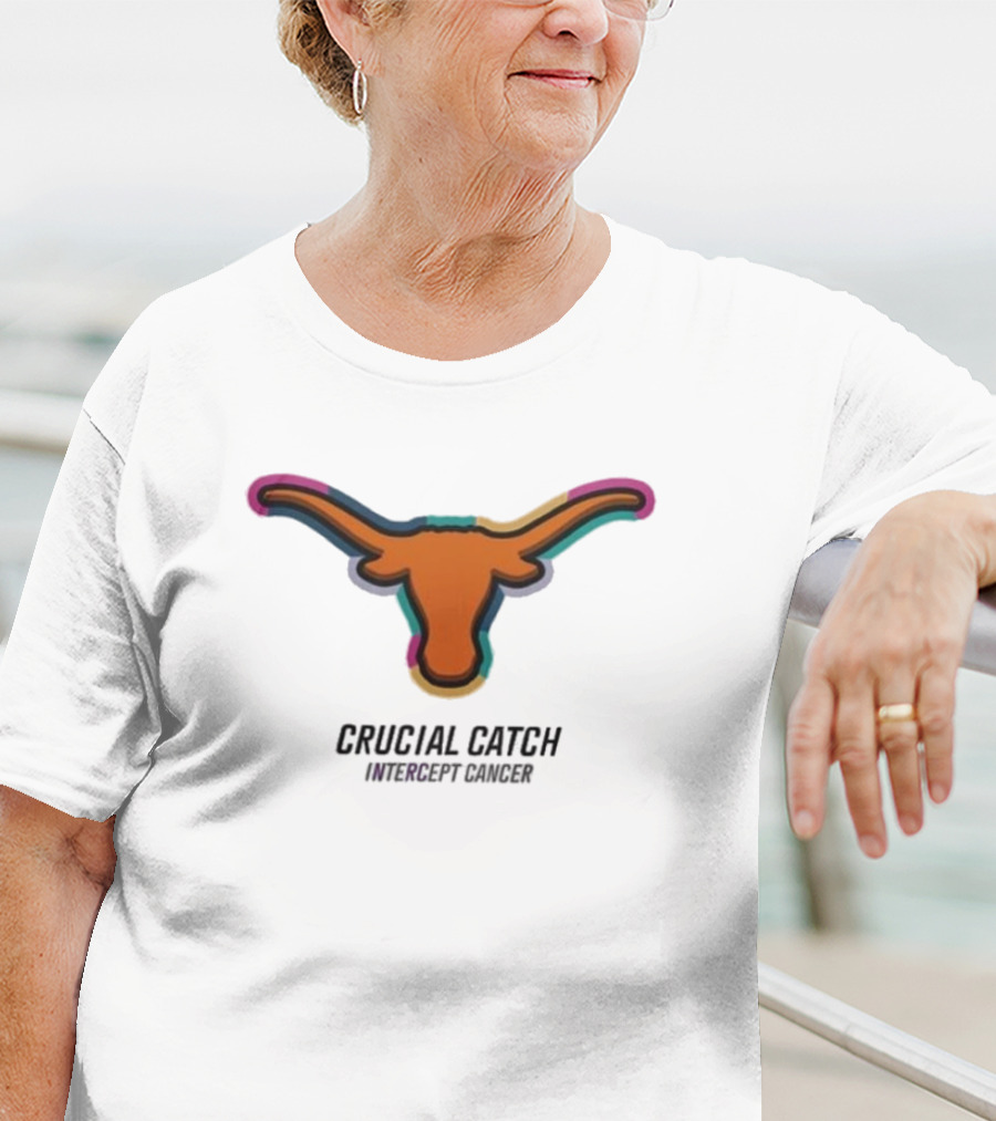 Texas Longhorns Crucial Catch Intercept Cancer T-Shirt