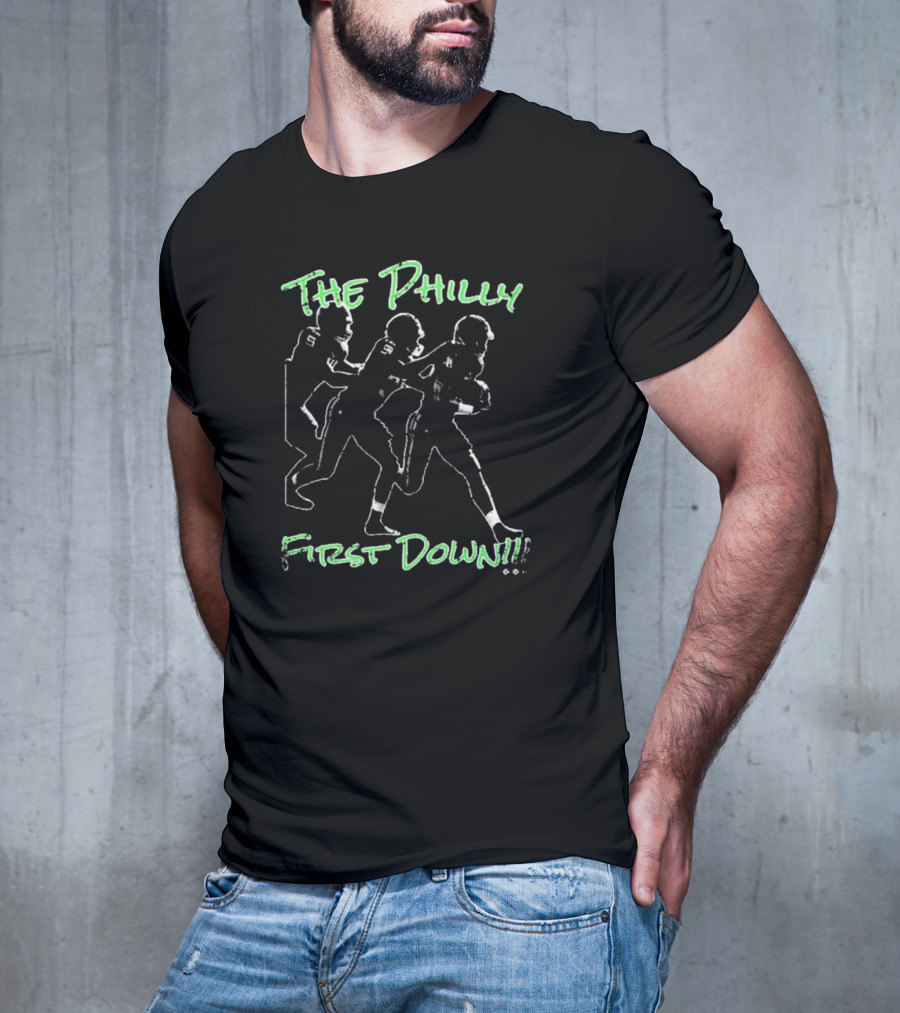 The Philly First Down Brotherly Shove Love Philadelphia Eagles Football T-Shirt