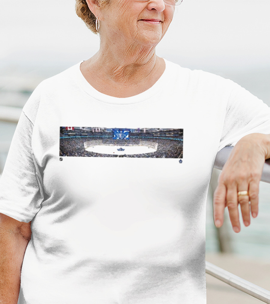 Toronto Maple Leafs Scotiabank Arena Game Night Panorama T-Shirt