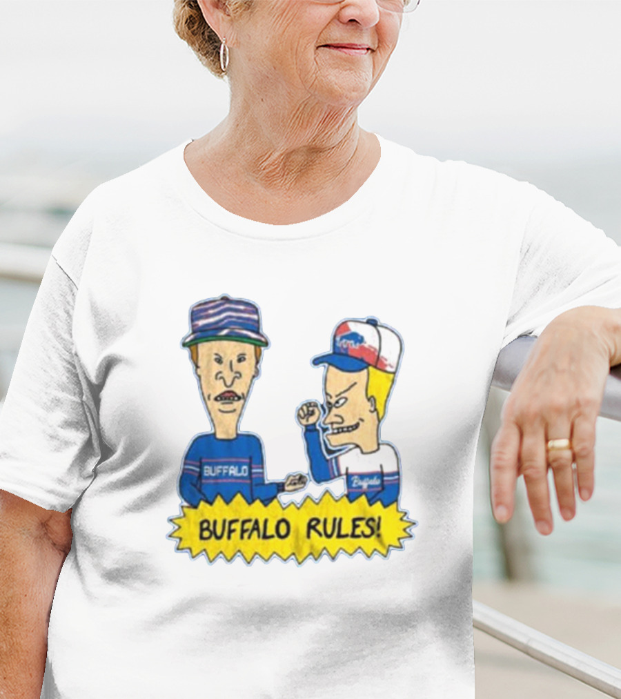 Beavis And Butt-Head Buffalo Rules Buffalo Bills Cartoon Characters T-Shirt