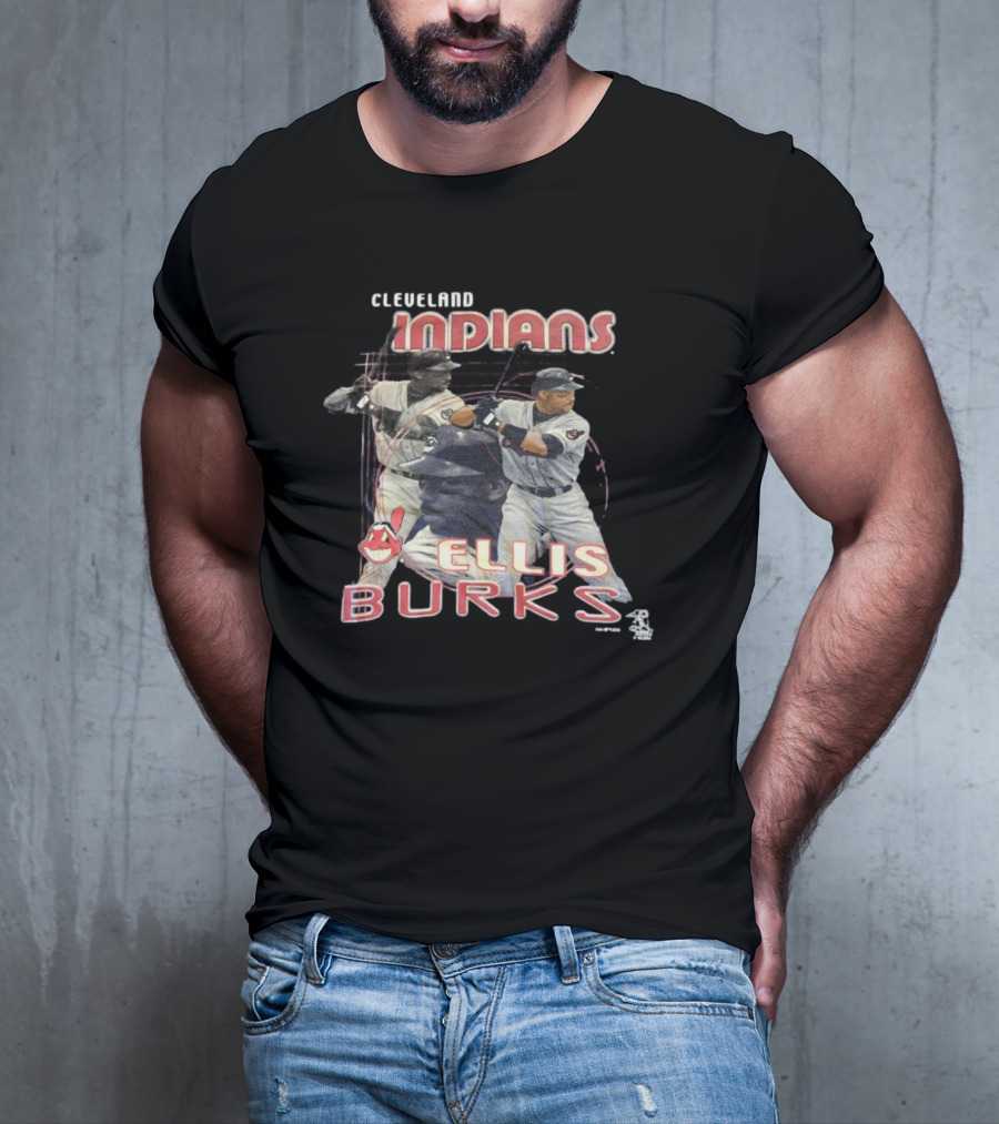 Cleveland Indians Ellis Burks Baseball Player Retro T-Shirt