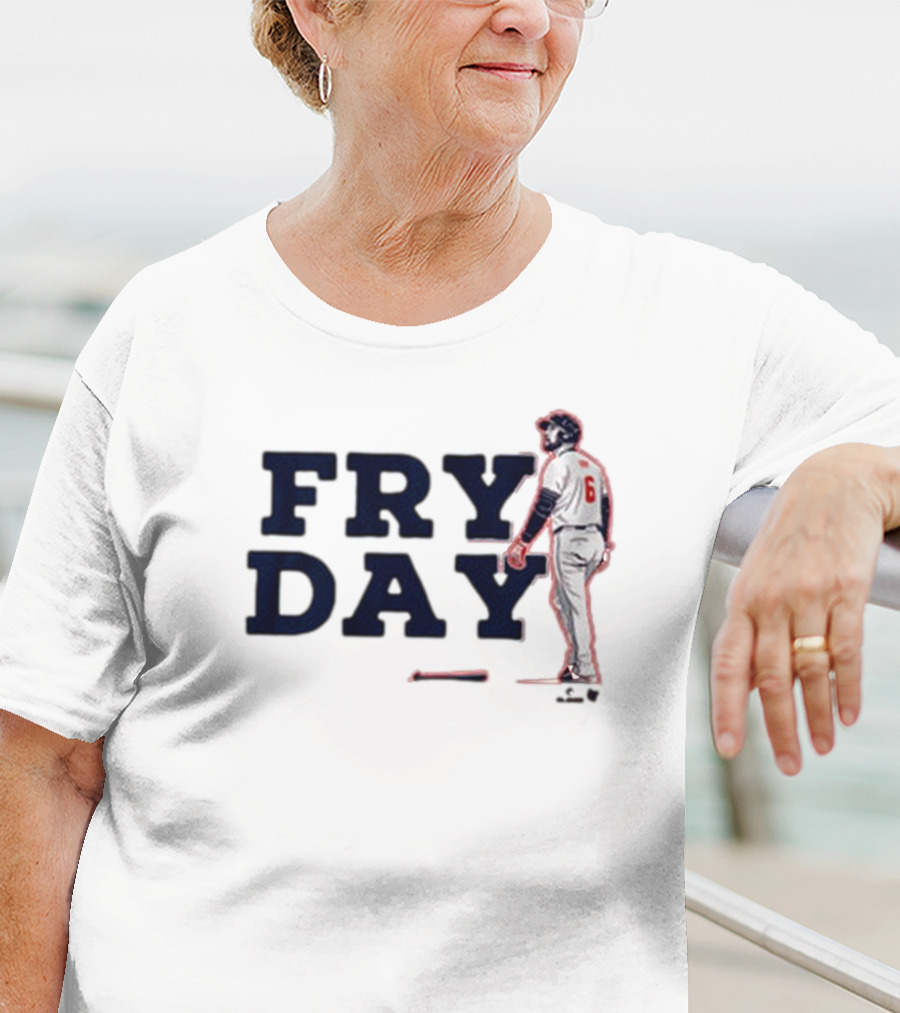 Fry Day Cleveland Guardians Number 6 Baseball Player T-Shirt