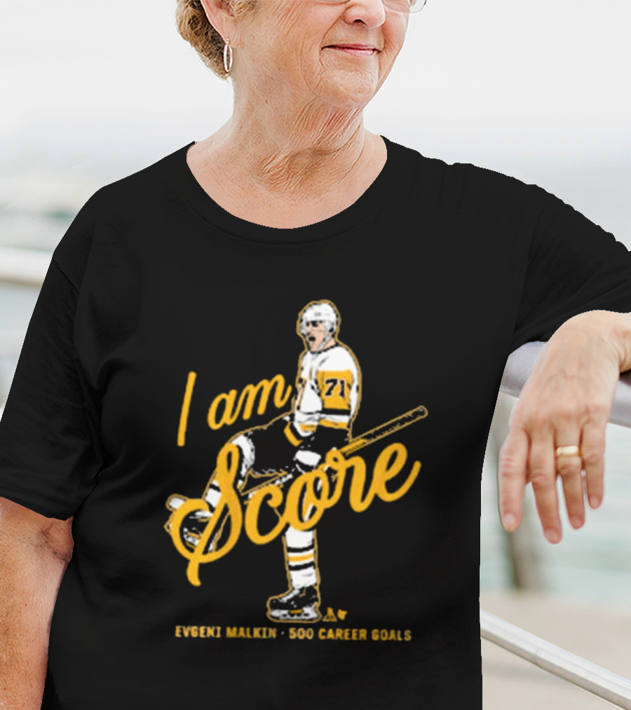 Evgeni Malkin I Am Score 500 Career Goals Pittsburgh Penguins NHL T-Shirt