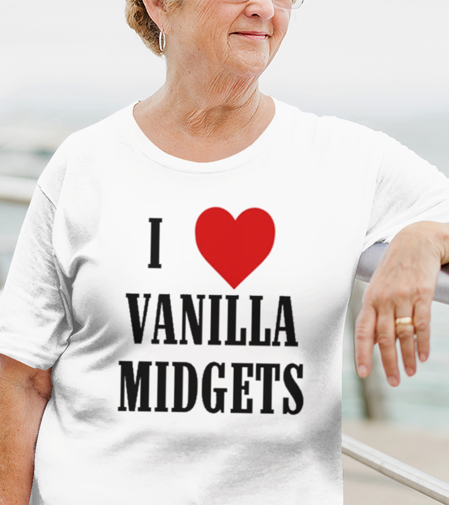 Nick Aldis I Love Vanilla Midgets I Heart Red T-Shirt