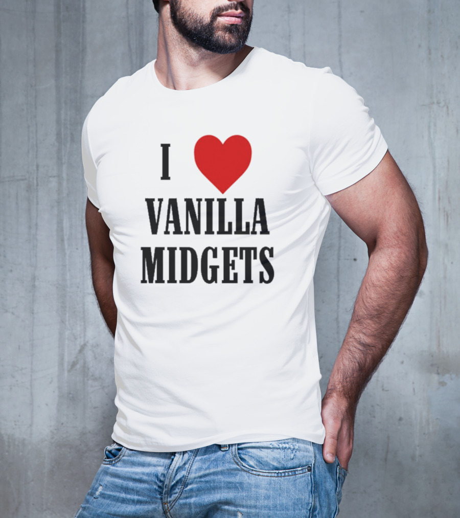 Nick Aldis I Love Vanilla Midgets I Heart Red T-Shirt