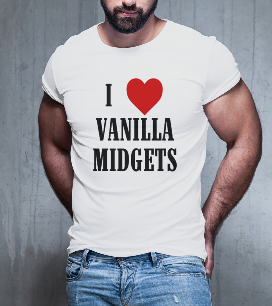 Nick Aldis I Love Vanilla Midgets I Heart Red T-Shirt