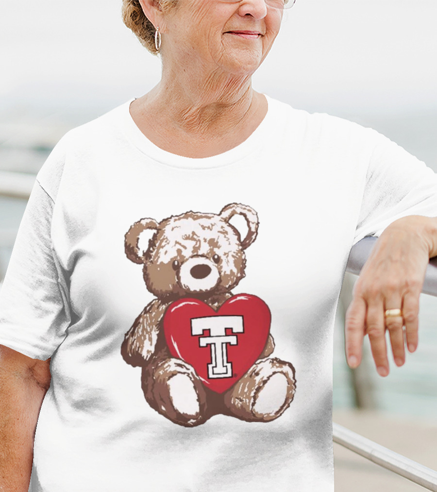 Texas Tech Red Raiders Teddy Bear Heart Hug T-Shirt