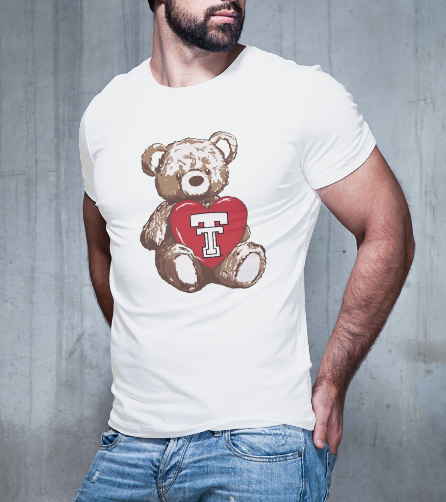 Texas Tech Red Raiders Teddy Bear Heart Hug T-Shirt