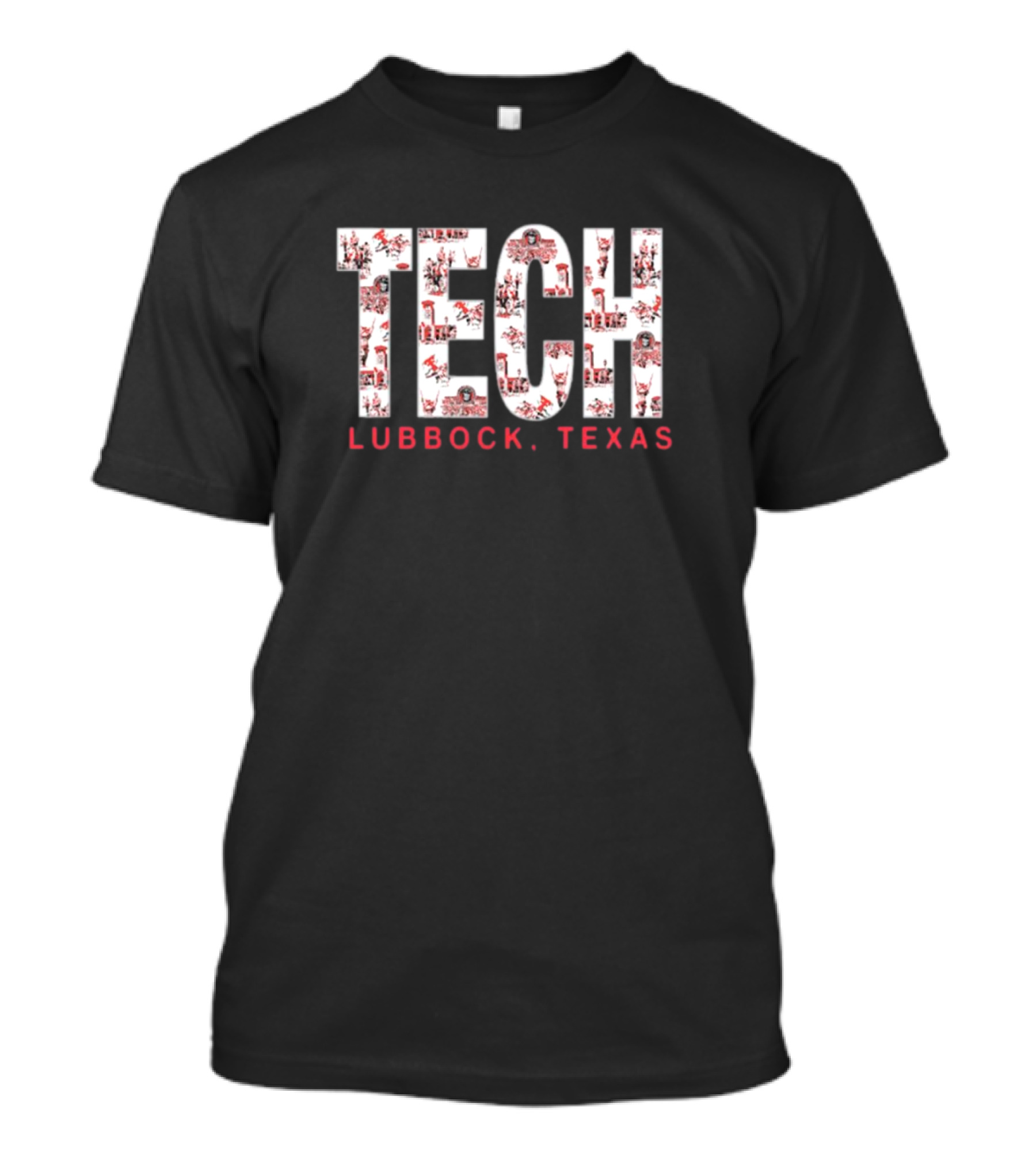 TECH Lubbock Texas Toile Pattern Red Raiders Texas Tech T-Shirt