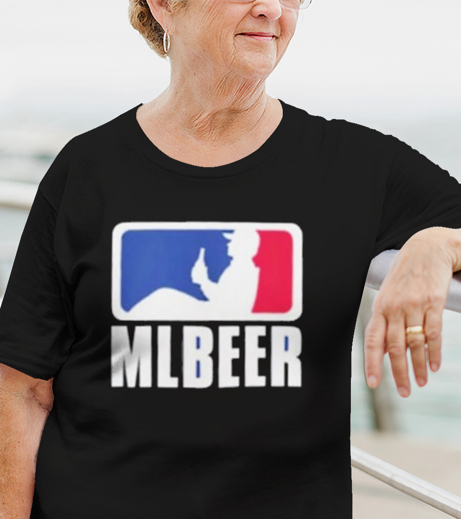 MLBEER MLB Parody Logo Funny Baseball Beer Enthusiast T-Shirt