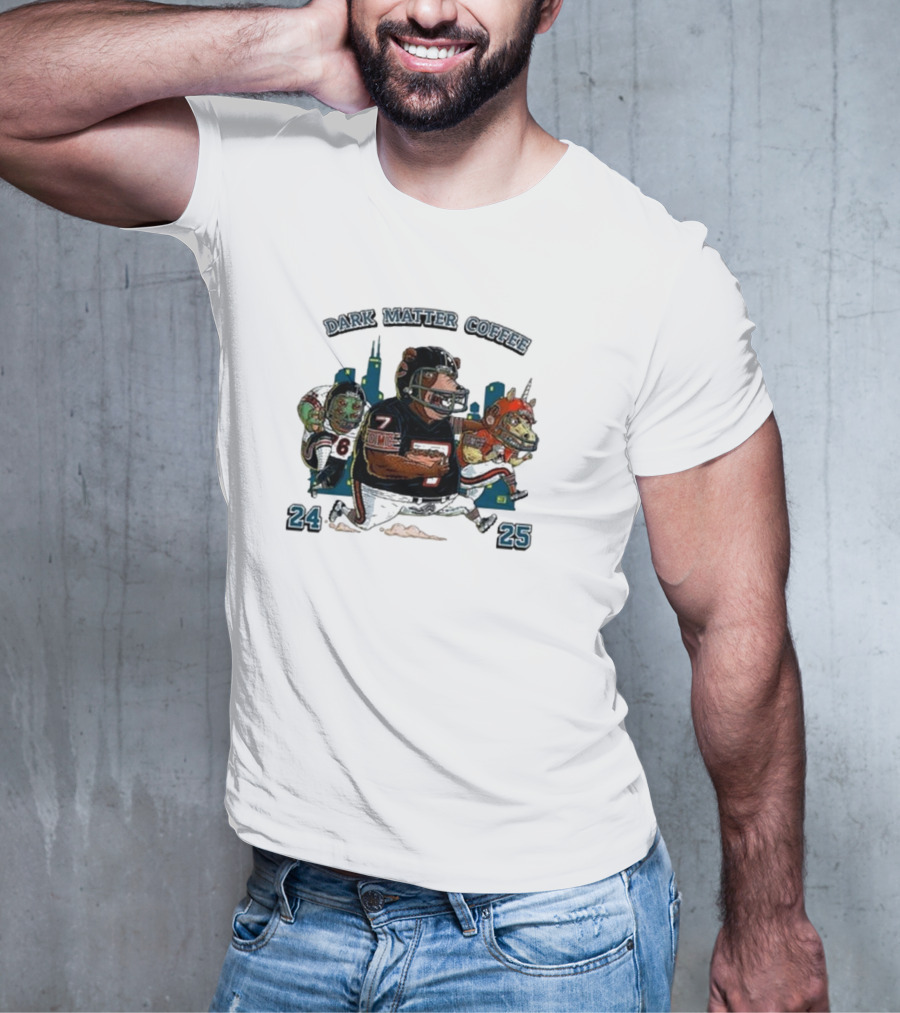 Dark Matter Coffee Da Beans 24 25 Football Monsters T-Shirt
