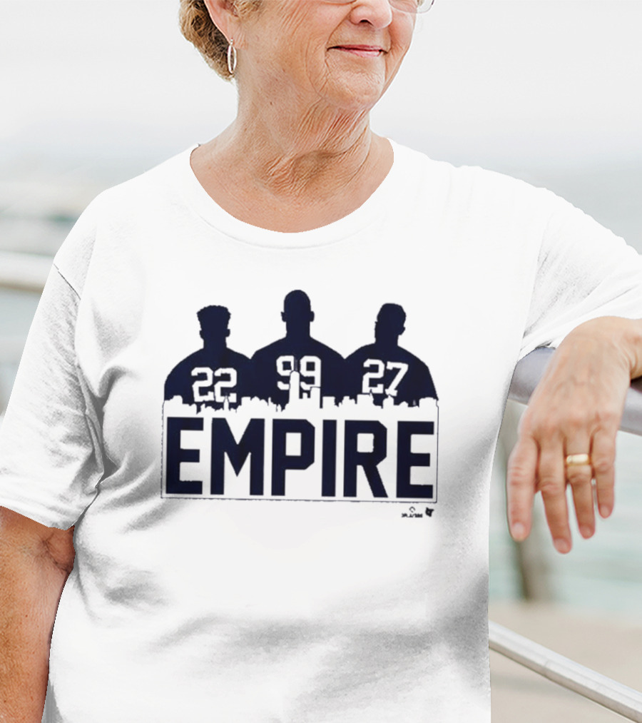 New York Yankees MLB Empire Juan Soto Aaron Judge Giancarlo Stanton 22 99 27 T-Shirt