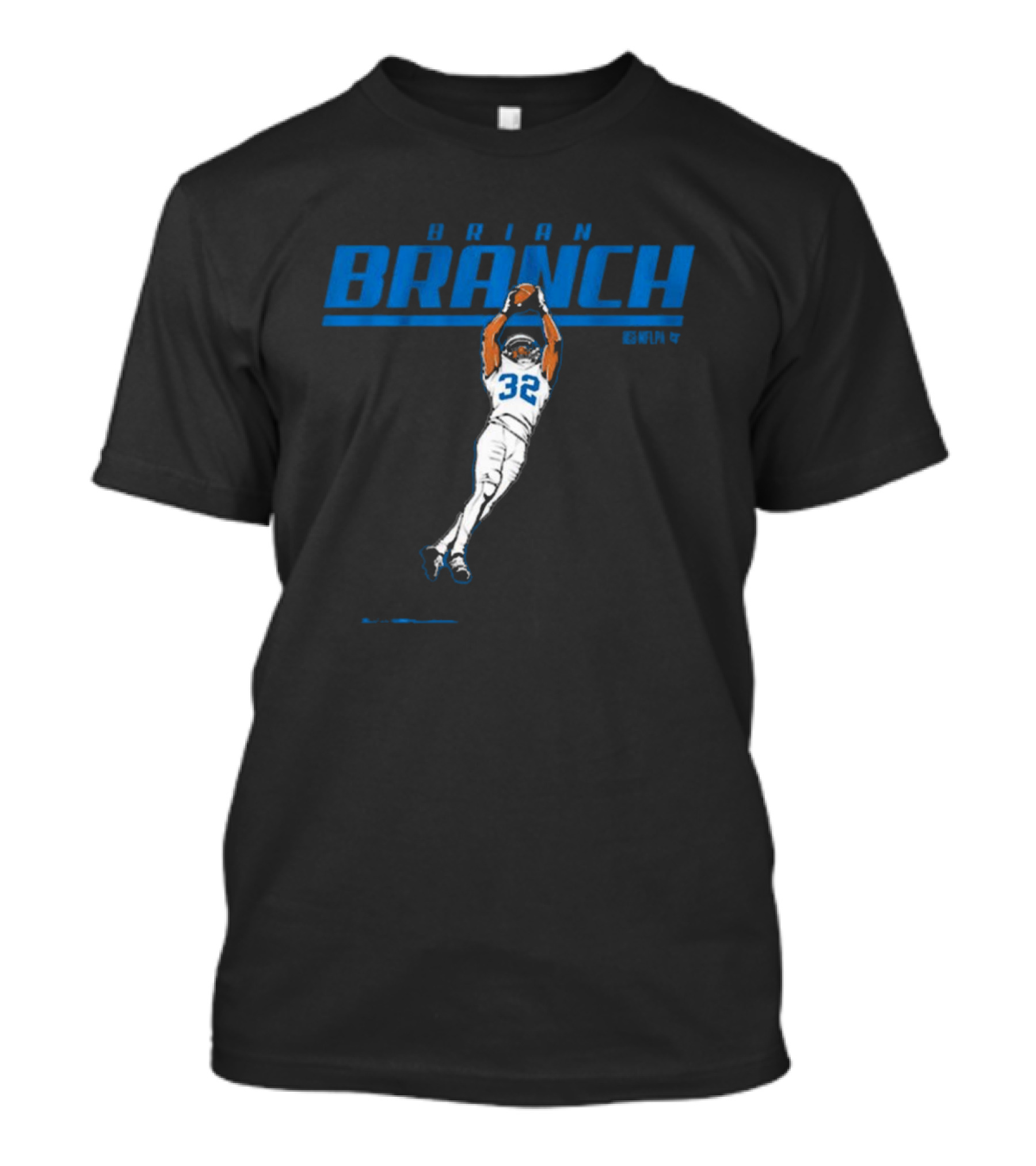 Brian Branch NFL Detroit Lions Jump Catch T-Shirt