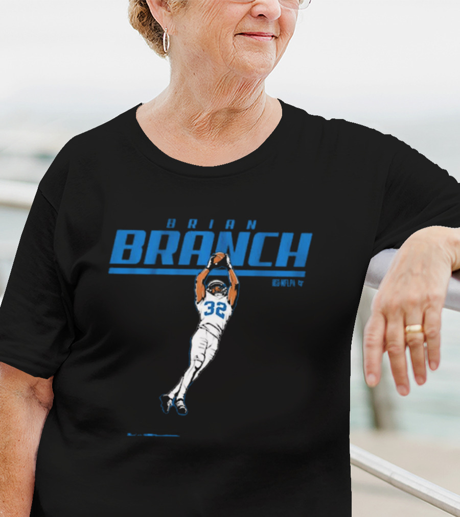 Brian Branch NFL Detroit Lions Jump Catch T-Shirt