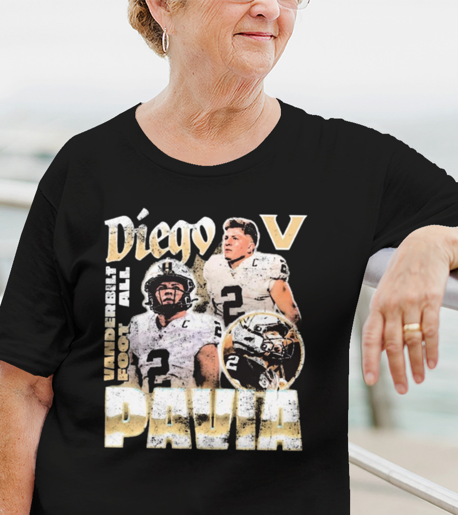 Diego Pavia Vanderbilt Football Vintage Look T-Shirt