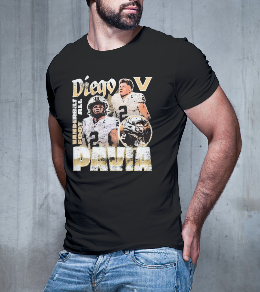 Diego Pavia Vanderbilt Football Vintage Look T-Shirt