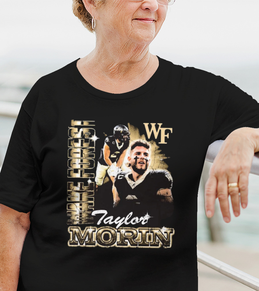 Taylor Morin Wake Forest WF 90s Retro Football Champion T-Shirt