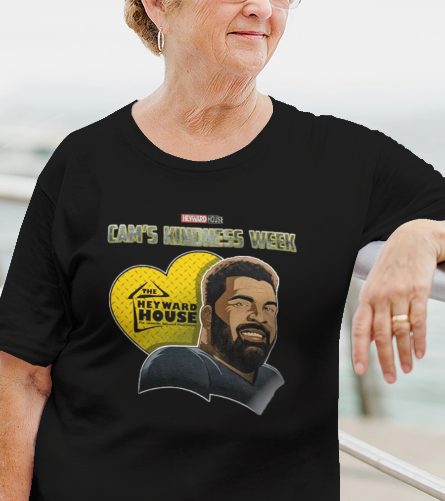 The Heyward House Cam’s Kindness Week Cam Heyward Caricature Pittsburgh Steelers NFL Heart T-Shirt