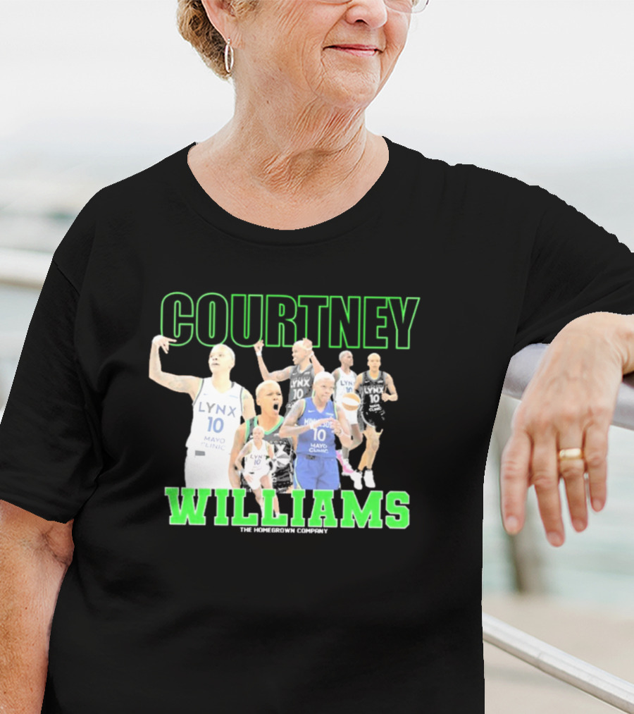 Courtney Williams Minnesota Lynx Lynx 10 The Homegrown Company T-Shirt