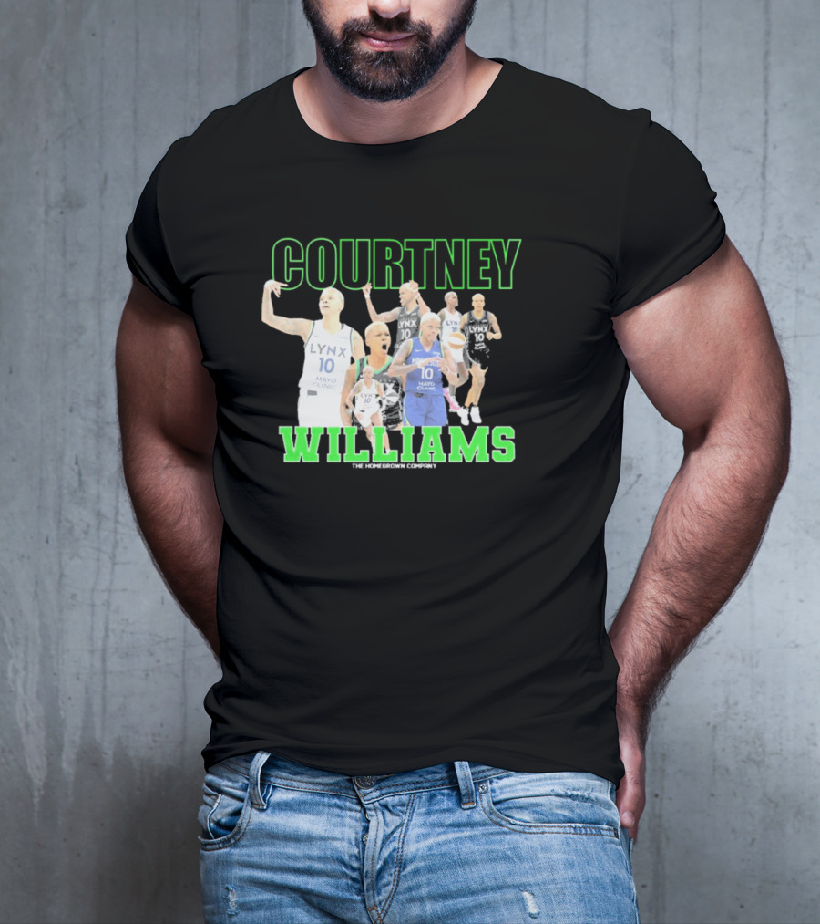 Courtney Williams Minnesota Lynx Lynx 10 The Homegrown Company T-Shirt
