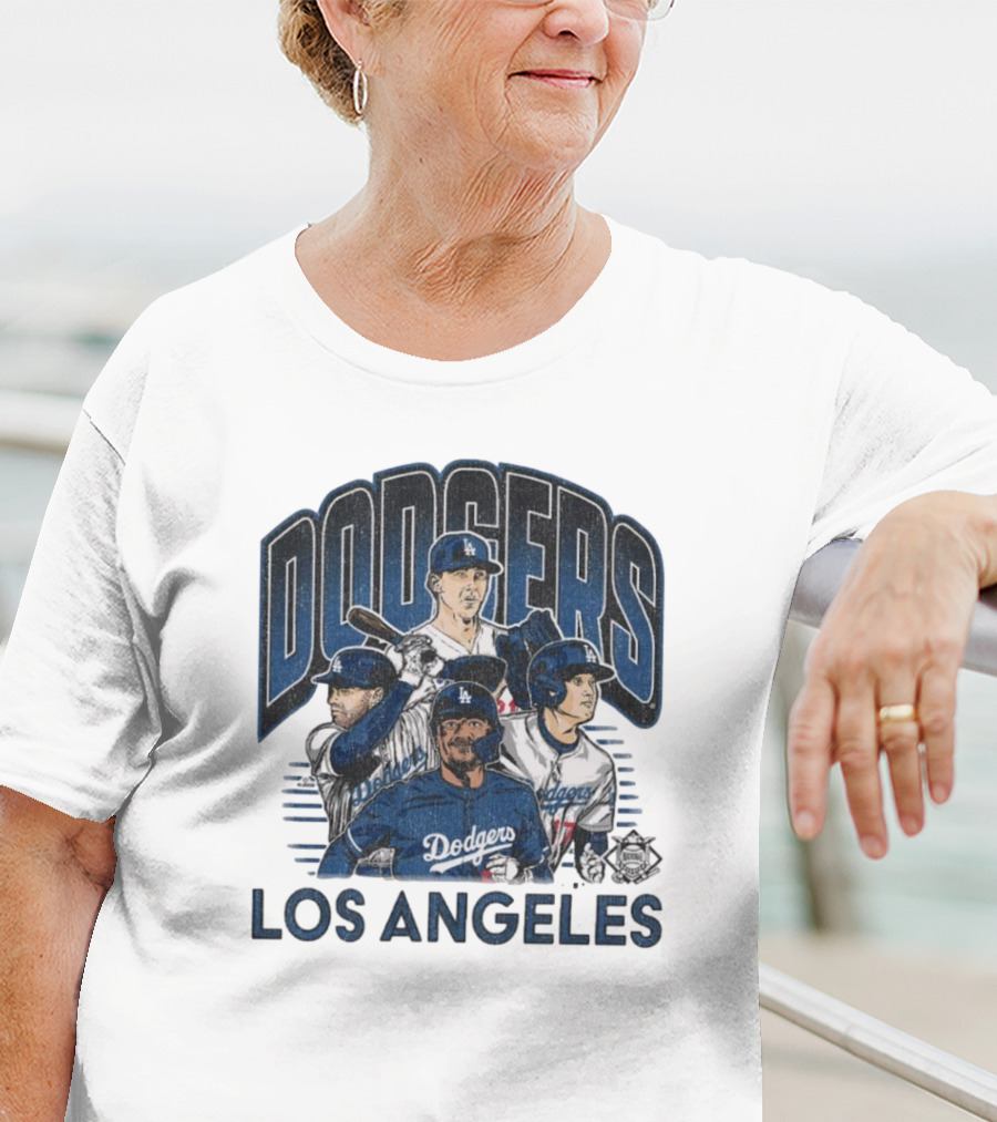 Los Angeles Dodgers Multi Player Vintage Painting T-Shirt